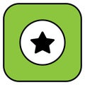 Star button icon Royalty Free Stock Photo