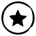 Star button icon vector illustration on white background Royalty Free Stock Photo