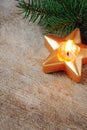 Star candle Royalty Free Stock Photo