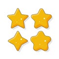 Star cartoon vector. Collection of stars icons isolated on white background. Royalty Free Stock Photo