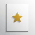 The star casts a subtle shadow on the surface giving it a three dimensional Royalty Free Stock Photo
