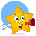 Star Character Holding a Megaphone
