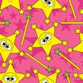 Star Character Pink Seamless Pattern_eps