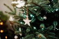 Star Christmas Tree Decor Indoor Royalty Free Stock Photo