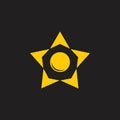 Star circle arrows geometric logo