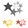 Star. Circular ornament. Reducing the size. Cross-stitch.