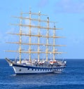 Star Clipper 5 mast cruise ship Royalty Free Stock Photo