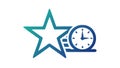 Star with Clock Vector Icon for Time-Sensitive Tasks, vector design Generative AI Royalty Free Stock Photo