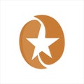 Star coffee logo icon design illustration