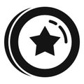 Star coin chip icon simple vector. Casino money