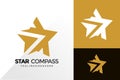 Star Compass Logo Design, Brand Identity Logos Designs Vector Illustration Template Royalty Free Stock Photo