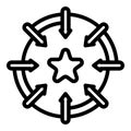 Star concentrate icon, outline style