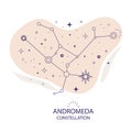 Star constellation Andromeda vector illustration