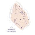 Star constellation Auriga vector illustration Royalty Free Stock Photo