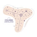 Star constellation Columba vector illustration