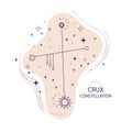Star constellation Crux vector illustration Royalty Free Stock Photo