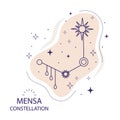 Star constellation Mensa vector illustration Royalty Free Stock Photo