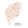 Star constellation Perseus vector illustration