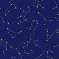 Star constellation seamless pattern