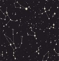 star constellation seamless vector pattern Royalty Free Stock Photo