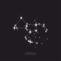 Star constellation space zodiac orion vector Royalty Free Stock Photo
