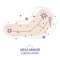 Star constellation Ursa Minor vector illustration