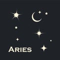 Star constellation zodiac aries. Vector. Royalty Free Stock Photo