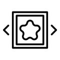 Star content icon outline vector. Seo market