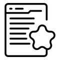 Star content web icon outline vector. Social blog
