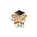 Star cookies cartoon with the mascot graduation hat Royalty Free Stock Photo