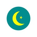 Star and crescent - symbol of Islam flat icon for apps and websites