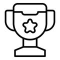 Star cup icon outline vector. Consult expert