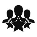 Star customer retention icon, simple style