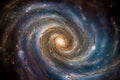 Star dance: galaxies, nebula and planets in a cosmic spiral., generative IA Royalty Free Stock Photo