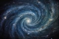 Star dance: galaxies, nebula and planets in a cosmic spiral., generative IA Royalty Free Stock Photo