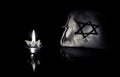 The star of David and candle stands Royalty Free Stock Photo