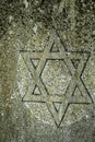 Star of david carved into a wall Royalty Free Stock Photo