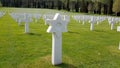 A star of David and the crosses of American soldiers who died during the Second World War buried in the Florence American Cemetery