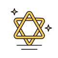 Star of David from Judaism glyph icon isolated on white. EPS10 Royalty Free Stock Photo