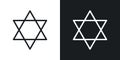 Star of david icon Royalty Free Stock Photo