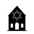 Star of David icon. Six pointed geometric star figure, generally recognized symbol of modern Jewish identity