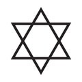 Star of David icon vector for graphic design, logo, website, social media, mobile app, UI illustration Royalty Free Stock Photo