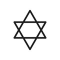 Star of david icon Royalty Free Stock Photo