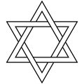 Star of David Icon Vector Symbol Israel Judaism