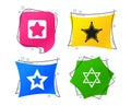 Star of David icons. Symbol of Israel. Vector Royalty Free Stock Photo