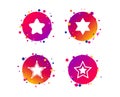 Star of David icons. Symbol of Israel. Vector Royalty Free Stock Photo