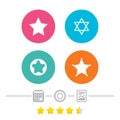 Star of David icons. Symbol of Israel. Royalty Free Stock Photo