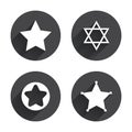 Star of David icons. Symbol of Israel Royalty Free Stock Photo