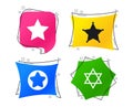 Star of David icons. Symbol of Israel. Vector Royalty Free Stock Photo