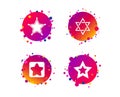 Star of David icons. Symbol of Israel. Vector Royalty Free Stock Photo